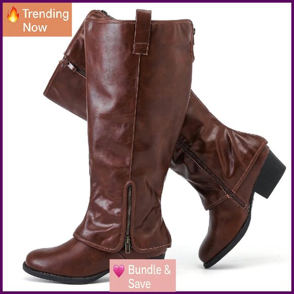 Extra Wide Calf Cowboy Knee High Boots Wide Width Slouchy Cowgirl
